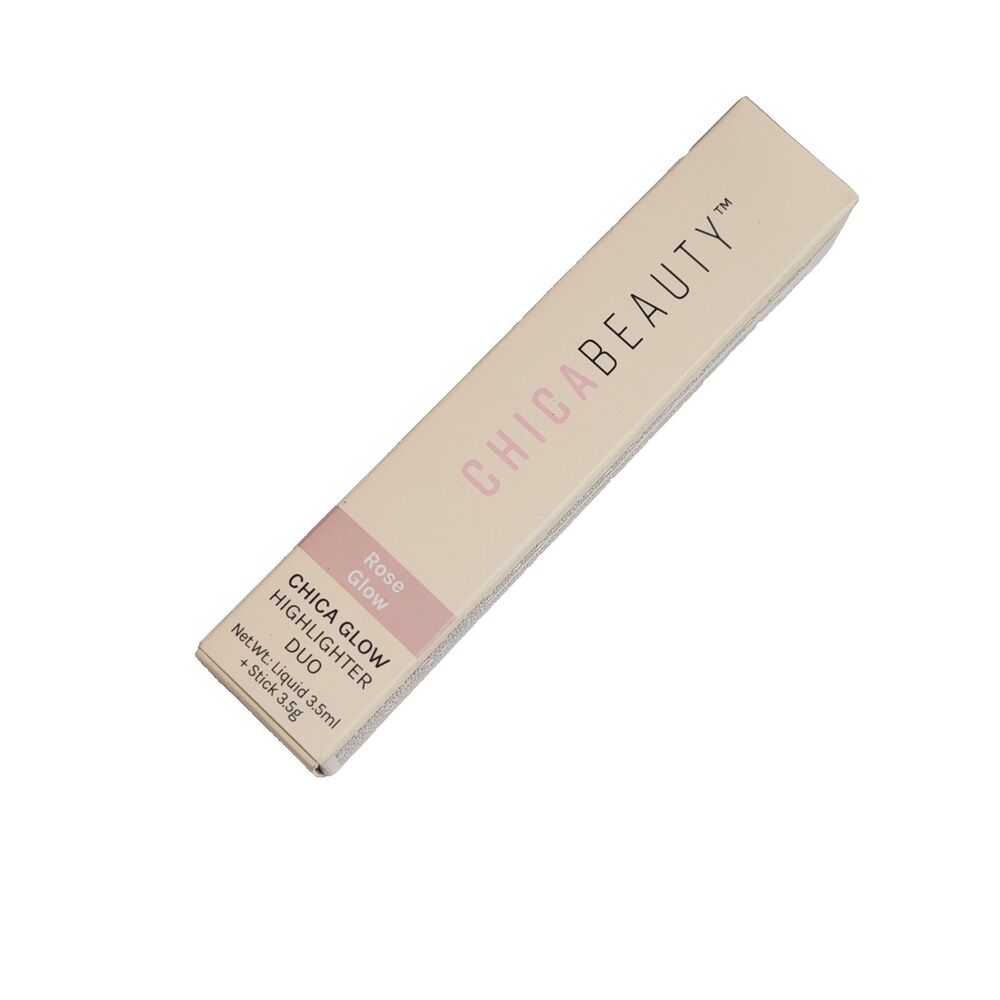 Chica Beauty Chica Glow Highlighter Duo Stick Rose Glow Face Illuminator NIB